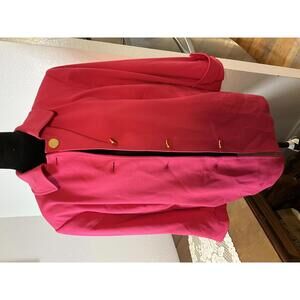 Calvin Klein Women's Size 16W Pink Coat Blazer with Gold Buttons